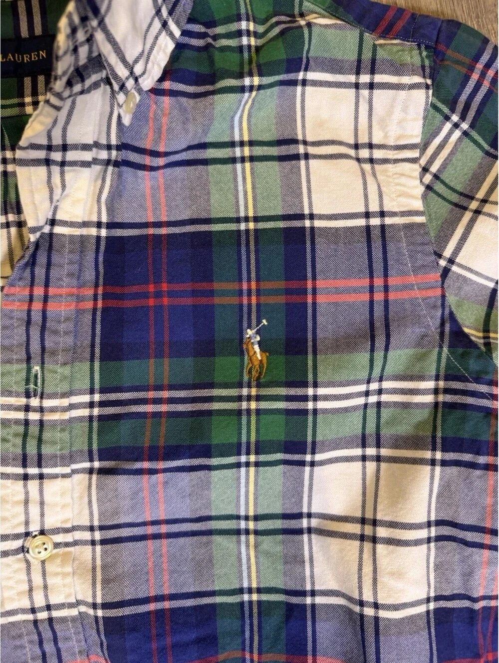 Polo Ralph Lauren Men’s S Plaid Button Down Long Sleeve Shirt Multicolor Pony